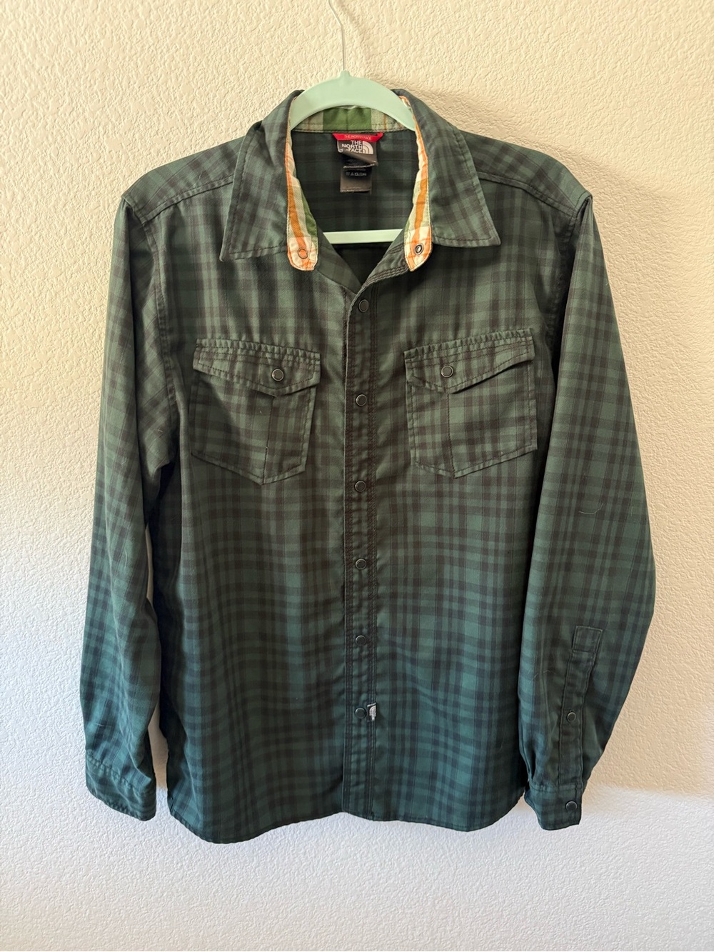 The North Face Dark Green Plaid Button-Down Shirt